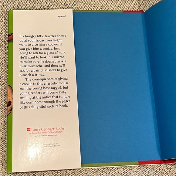 Children’s Hardback Book with Cover If You Give a Mouse a Cookie 8-1/4” - Picture 5 of 9